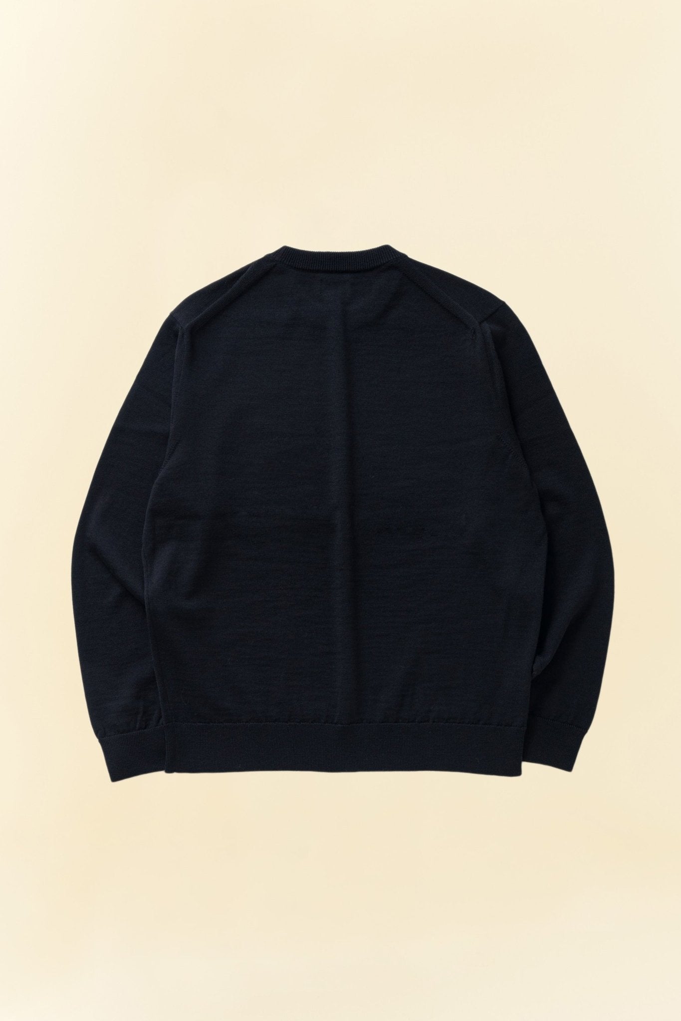 Rats High Gauge Crew Neck Wool Knit Sweatshirt - Black -Rats - URAHARA