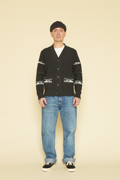 Rats Native Kanoko Cardigan - Black -Rats - URAHARA