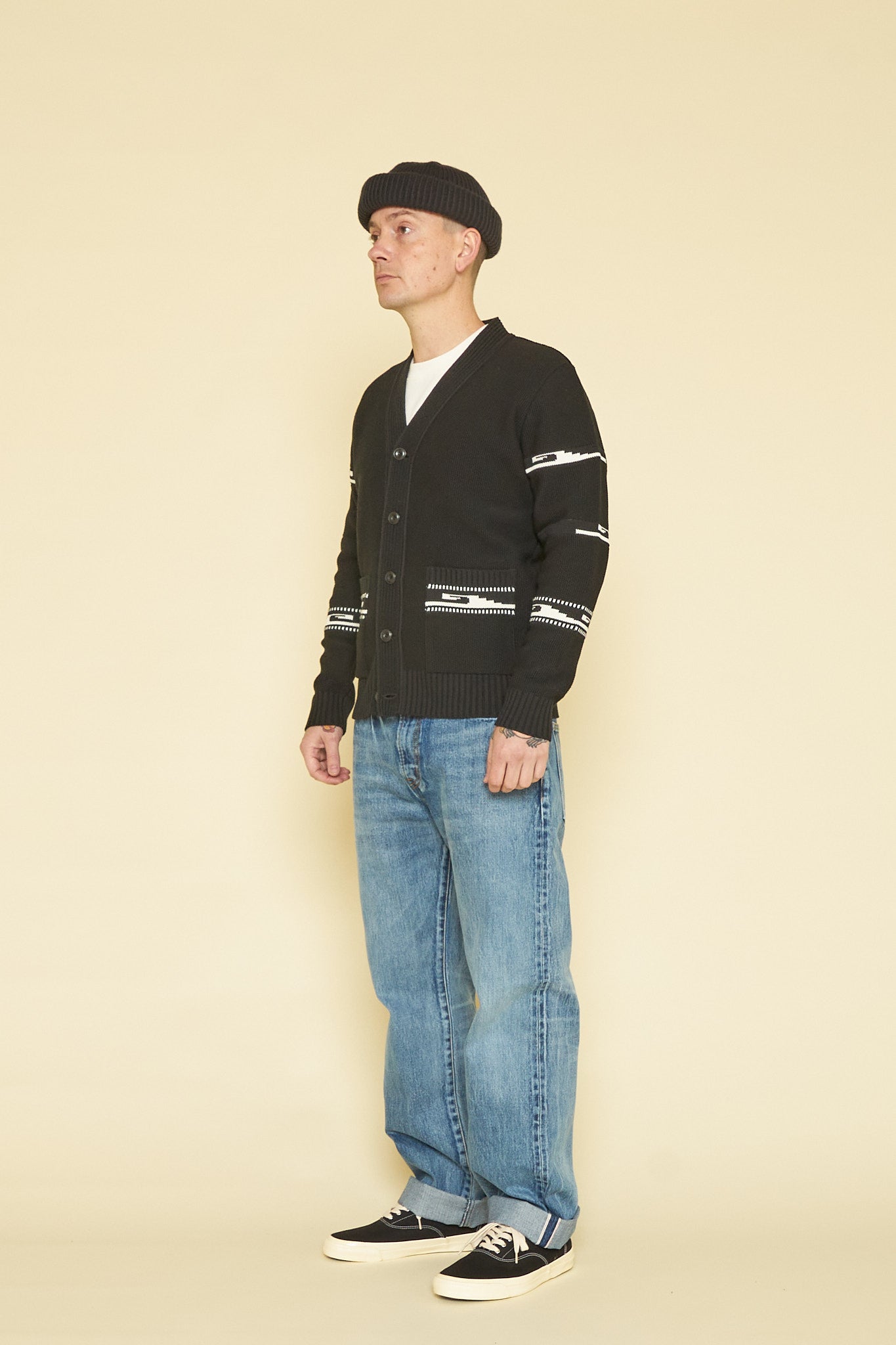 Rats Native Kanoko Cardigan - Black -Rats - URAHARA