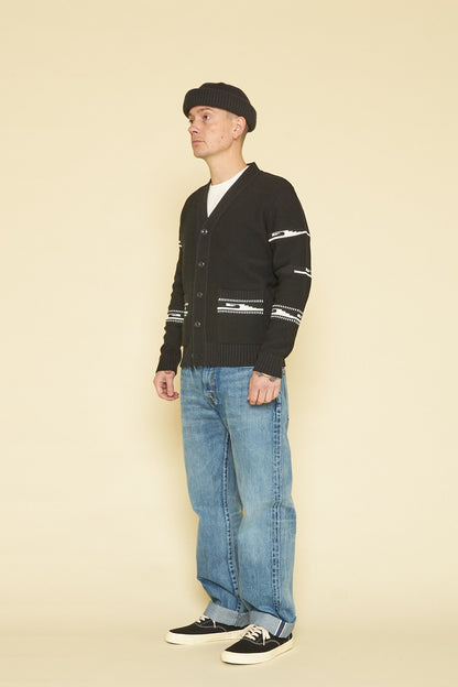 Rats Native Kanoko Cardigan - Black -Rats - URAHARA