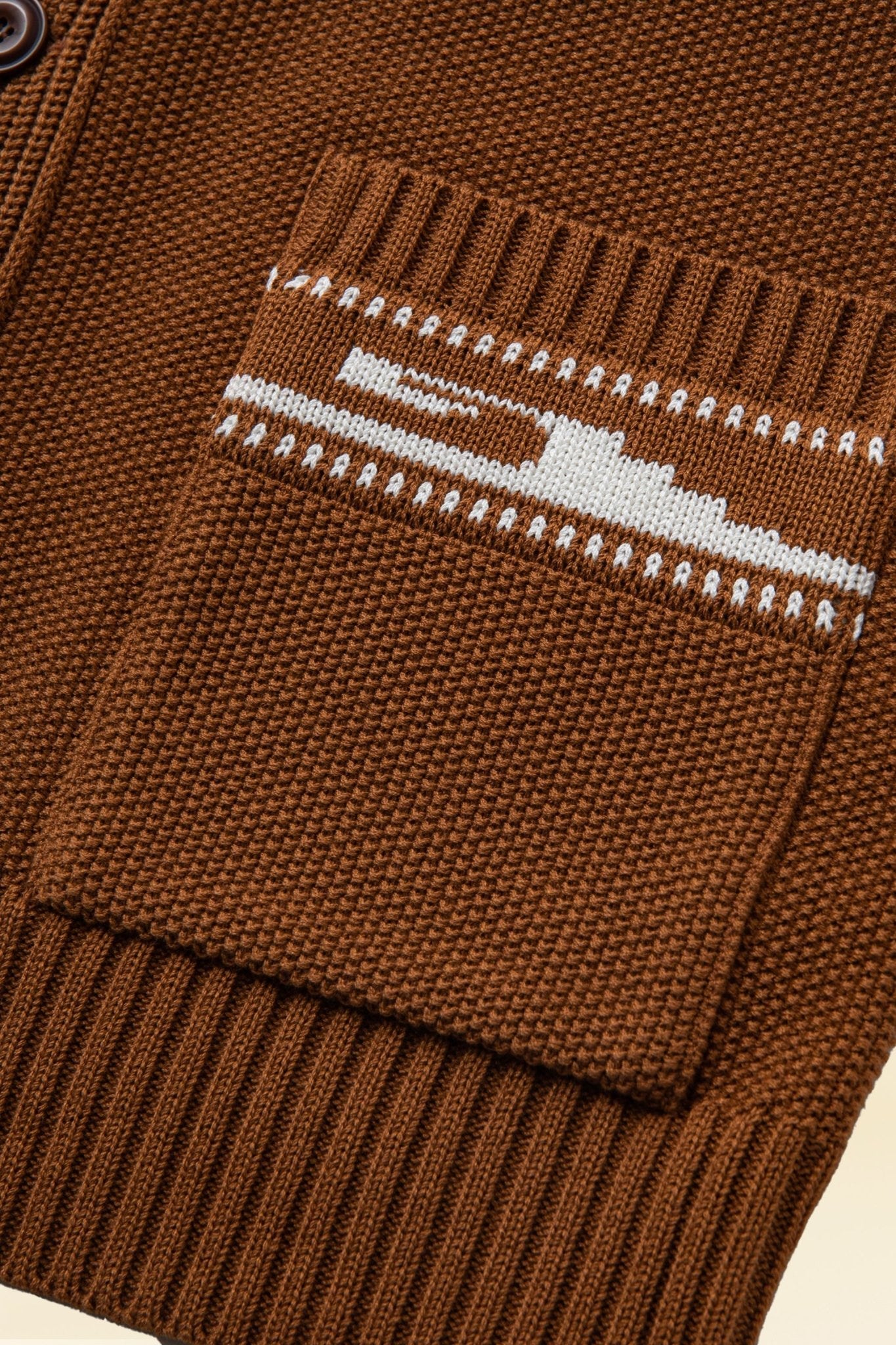 Rats Native Kanoko Cardigan - Brown -Rats - URAHARA