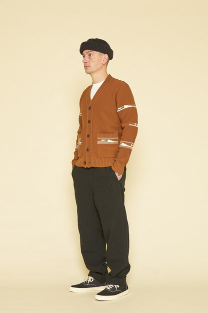 Rats Native Kanoko Cardigan - Brown -Rats - URAHARA