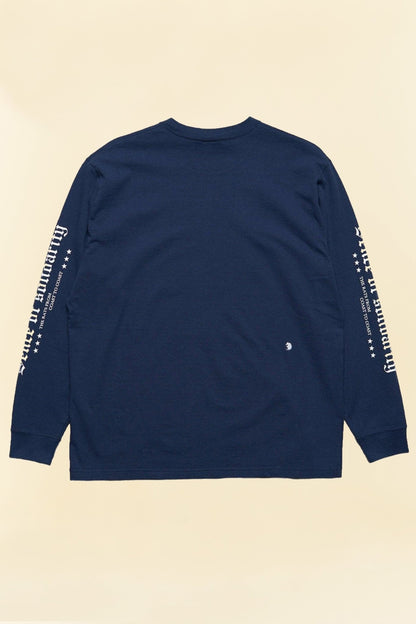 Rats Old English Long Sleeve - Navy -Rats - URAHARA