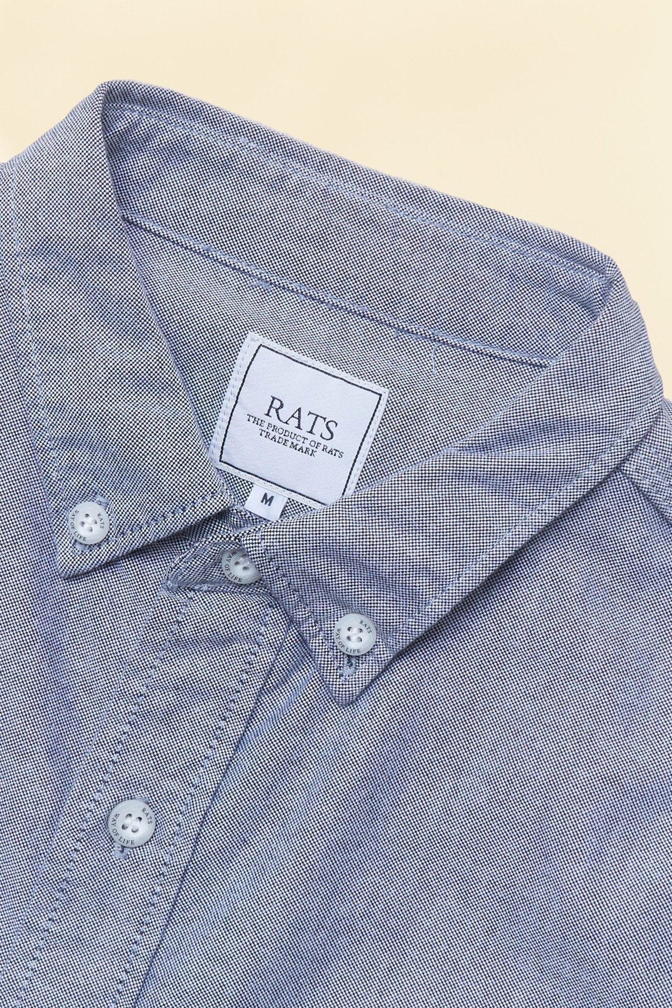 Rats Oxford B.D Shirt - Grey -Rats - URAHARA