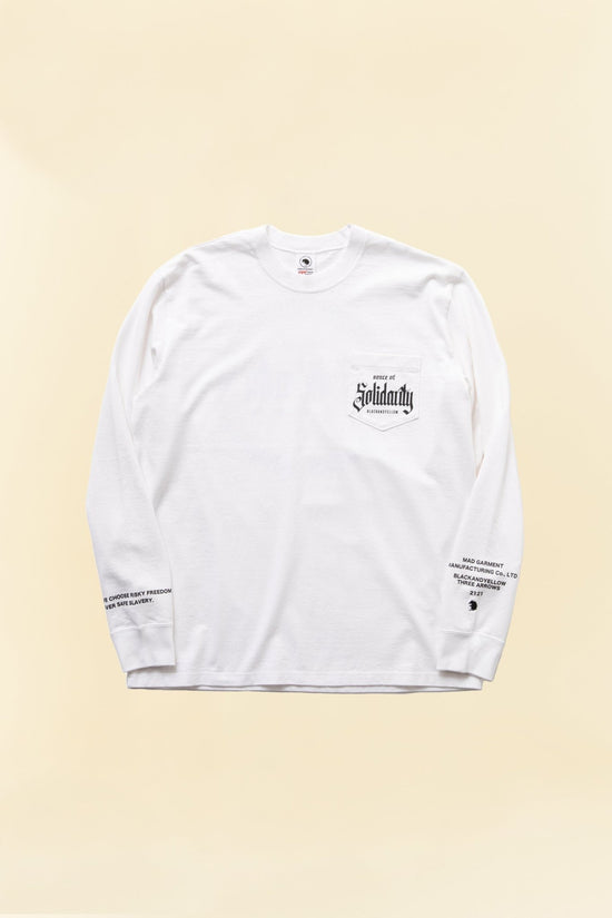 Rats Solidarity Pocket Long Sleeve - White