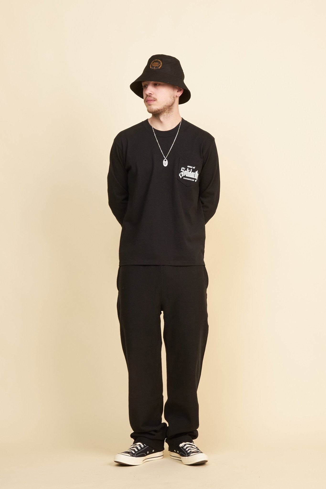 Rats Straight Sweat Pants - Black -Rats - URAHARA