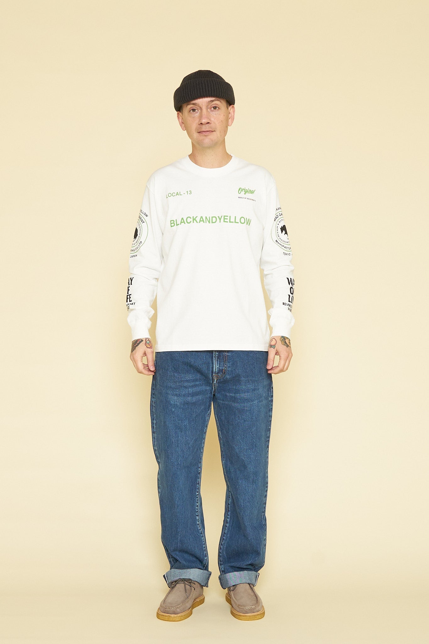 Rats Two Wheel Long Sleeve - White / Green -Rats - URAHARA