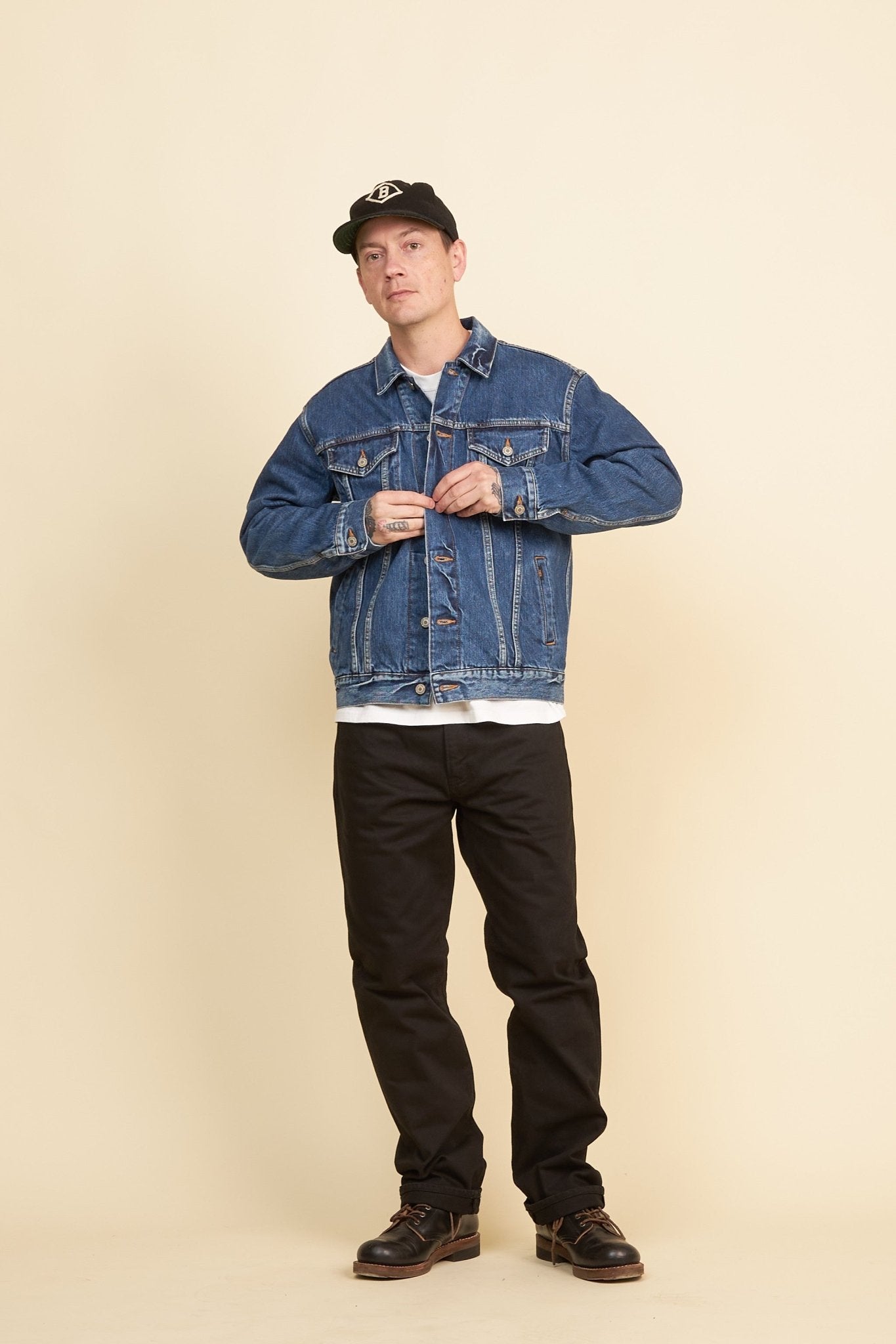 Rats Type 3 Denim Jacket 13.5oz - Washed -Rats - URAHARA