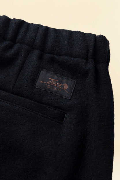 Rats Wool Knit Easy Pants - Black -Rats - URAHARA