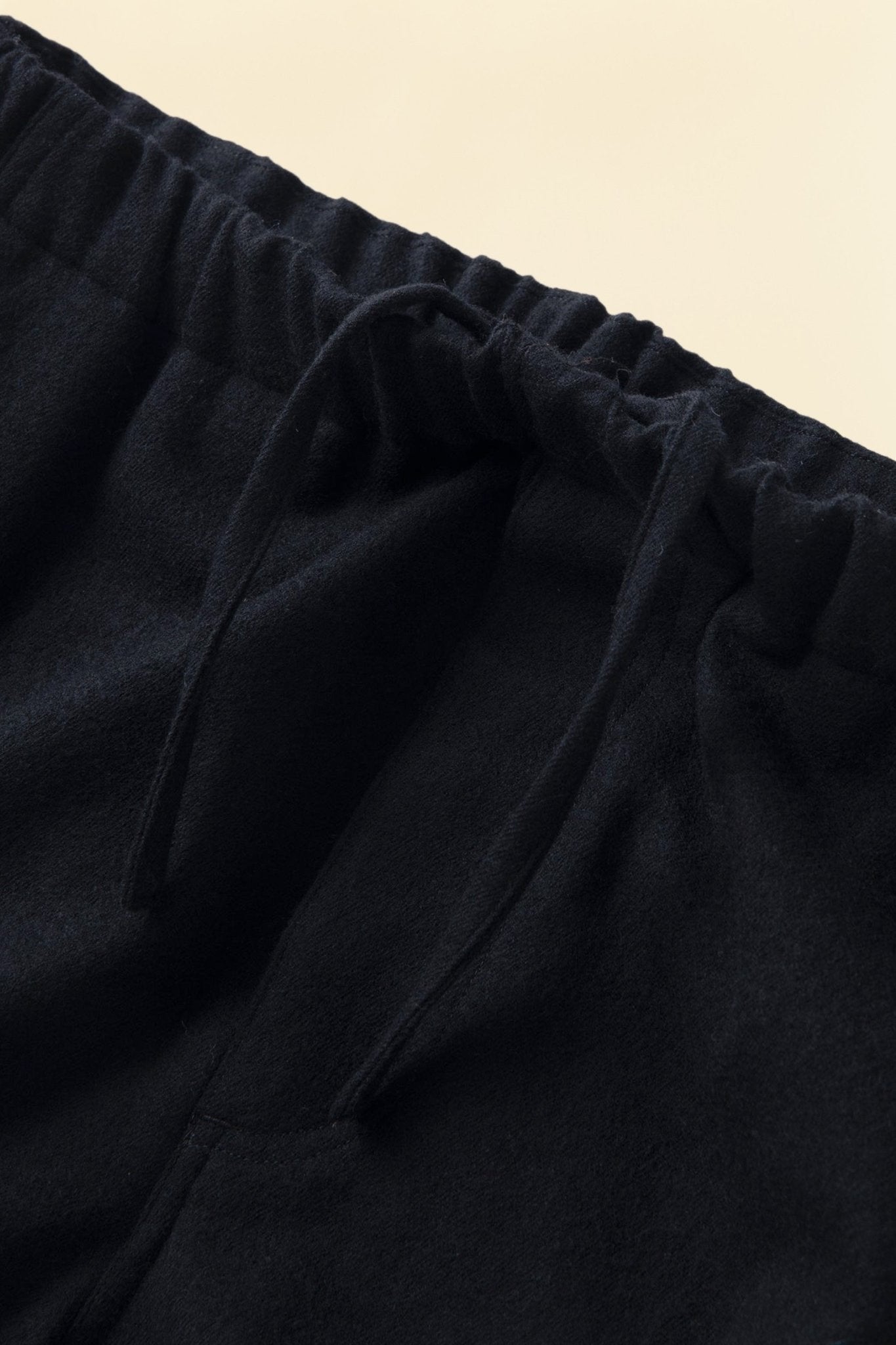 Rats Wool Knit Easy Pants - Black -Rats - URAHARA