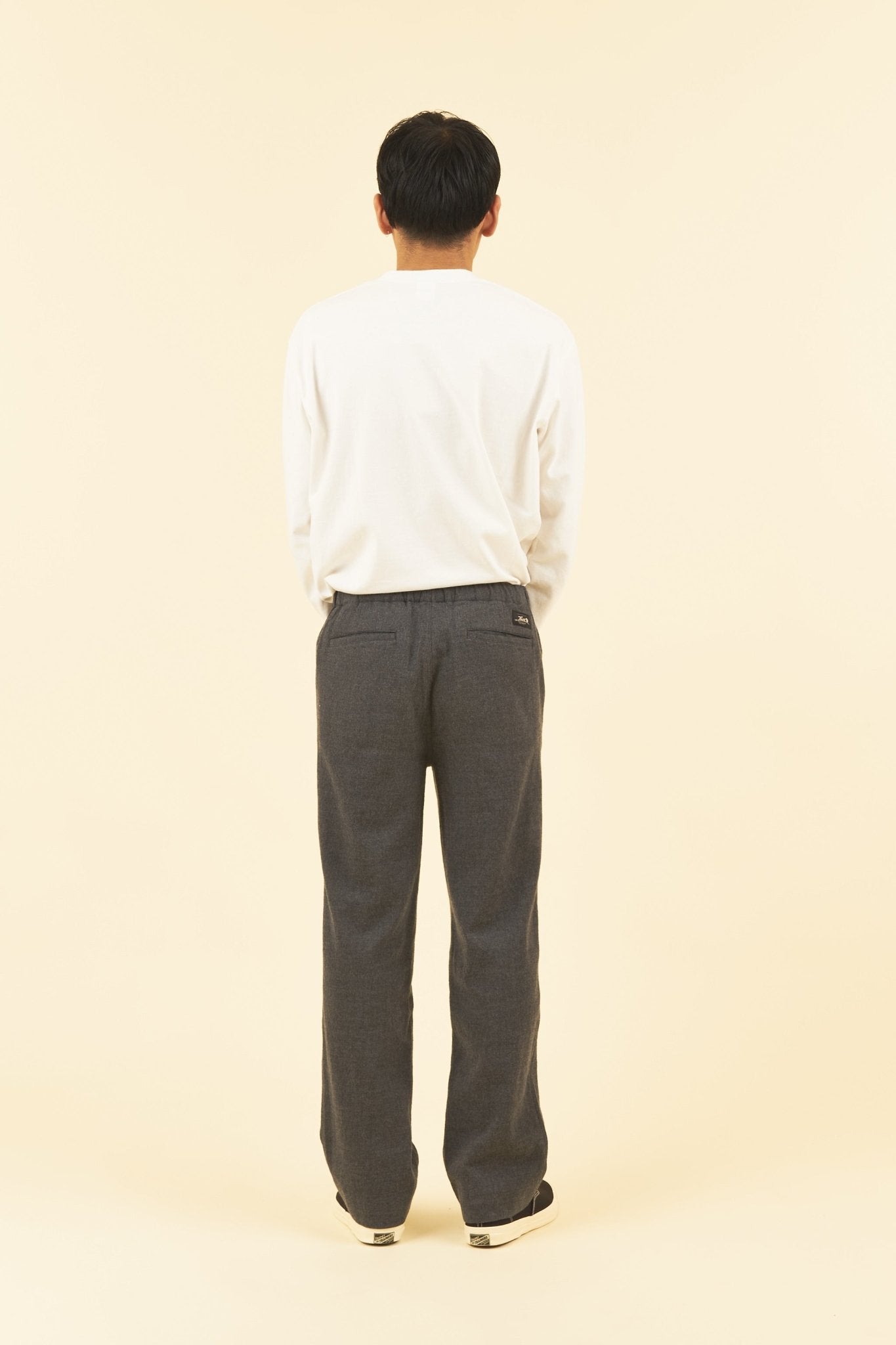 Rats Wool Knit Easy Pants - Charcoal -Rats - URAHARA