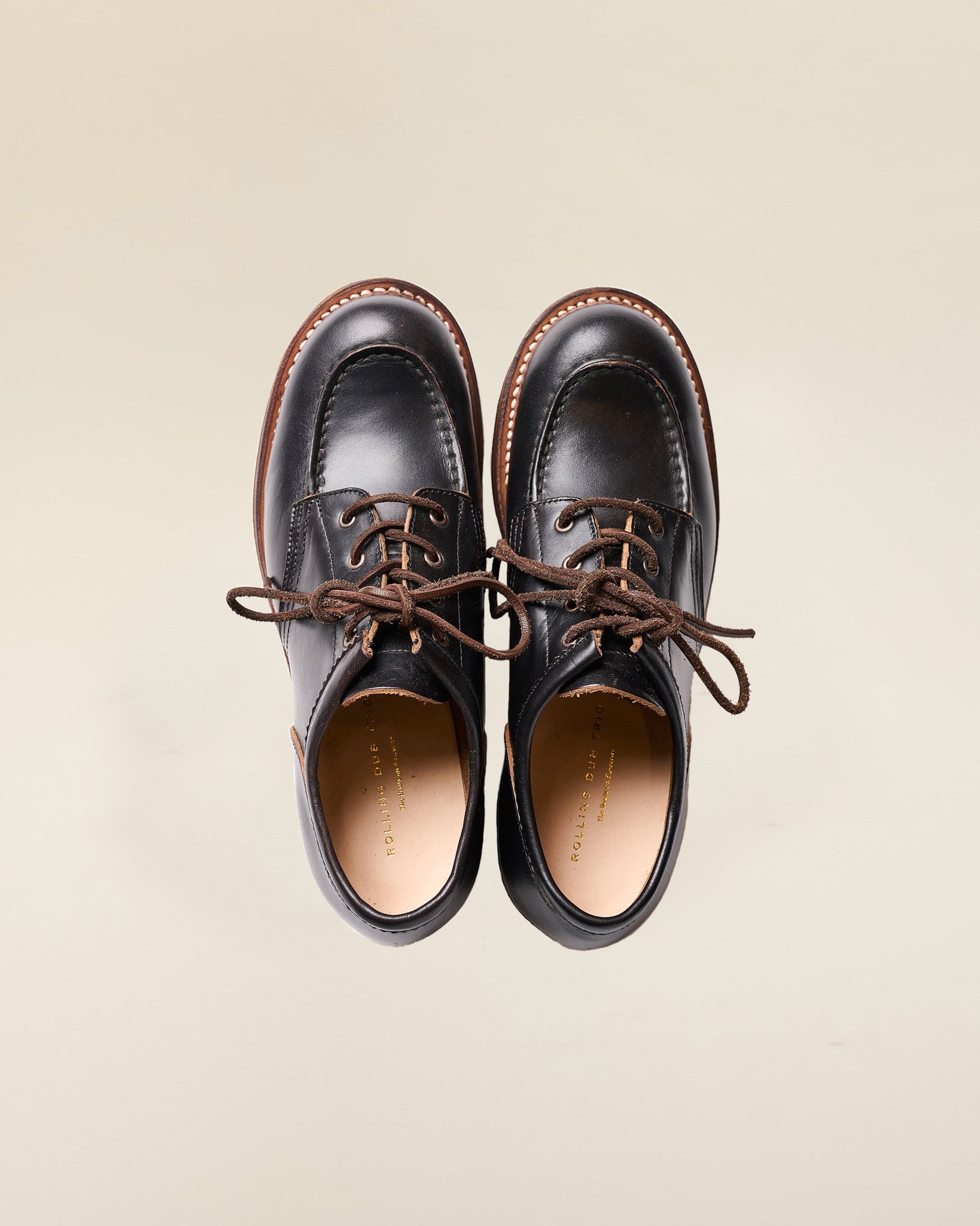 Rolling Dub Trio Coupen Low Moc Toe Boot - Oil Black Chromexcel -Rolling Dub Trio - URAHARA