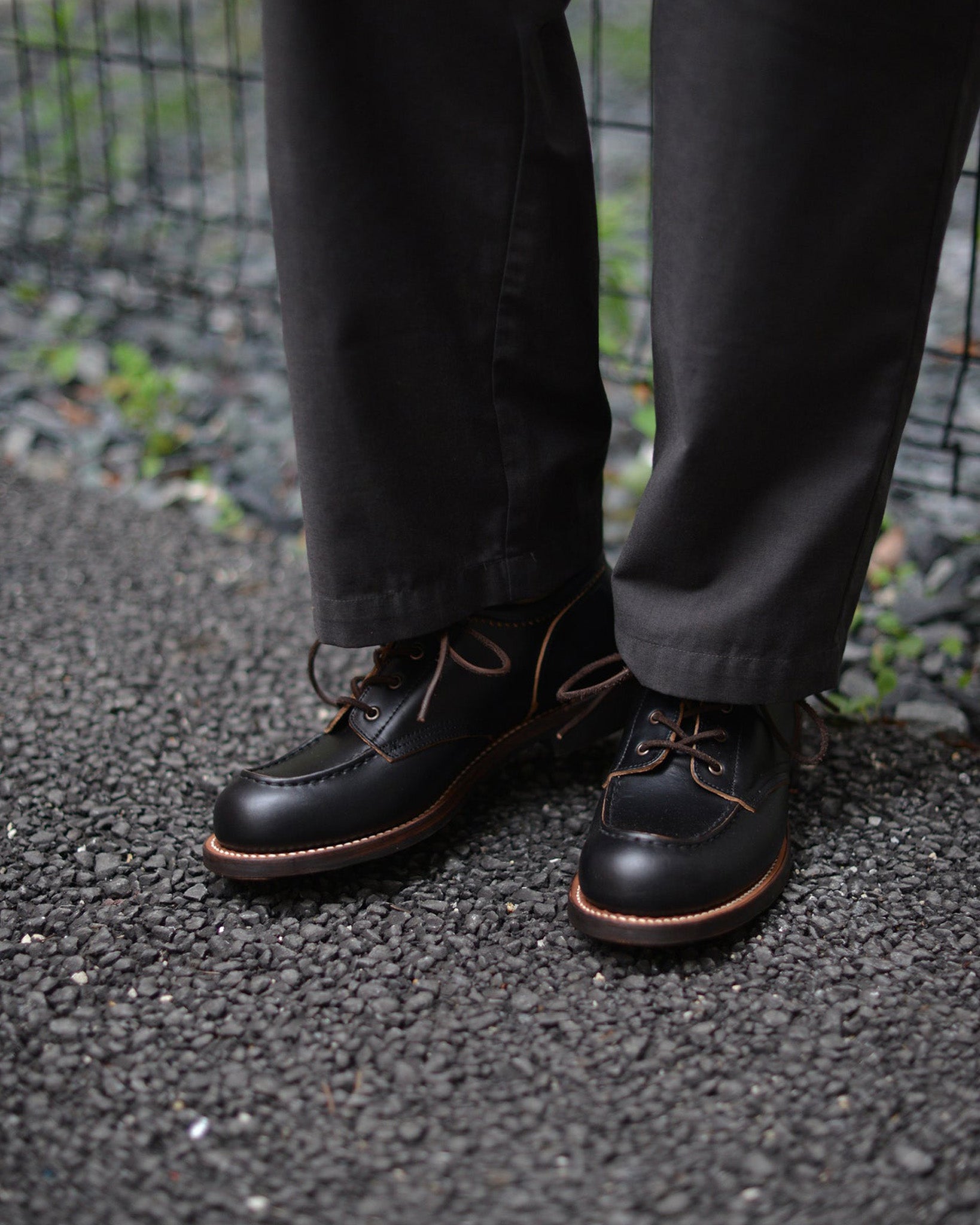 Rolling Dub Trio Coupen Low Moc Toe Boot - Oil Black Chromexcel -Rolling Dub Trio - URAHARA