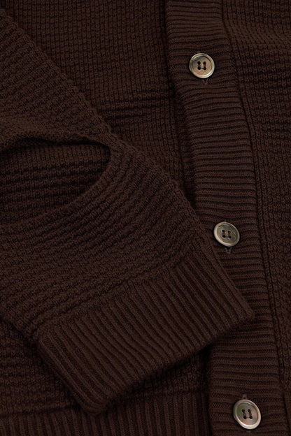 TENBOX El Prado Cardigan - Brown -Tenbox - URAHARA