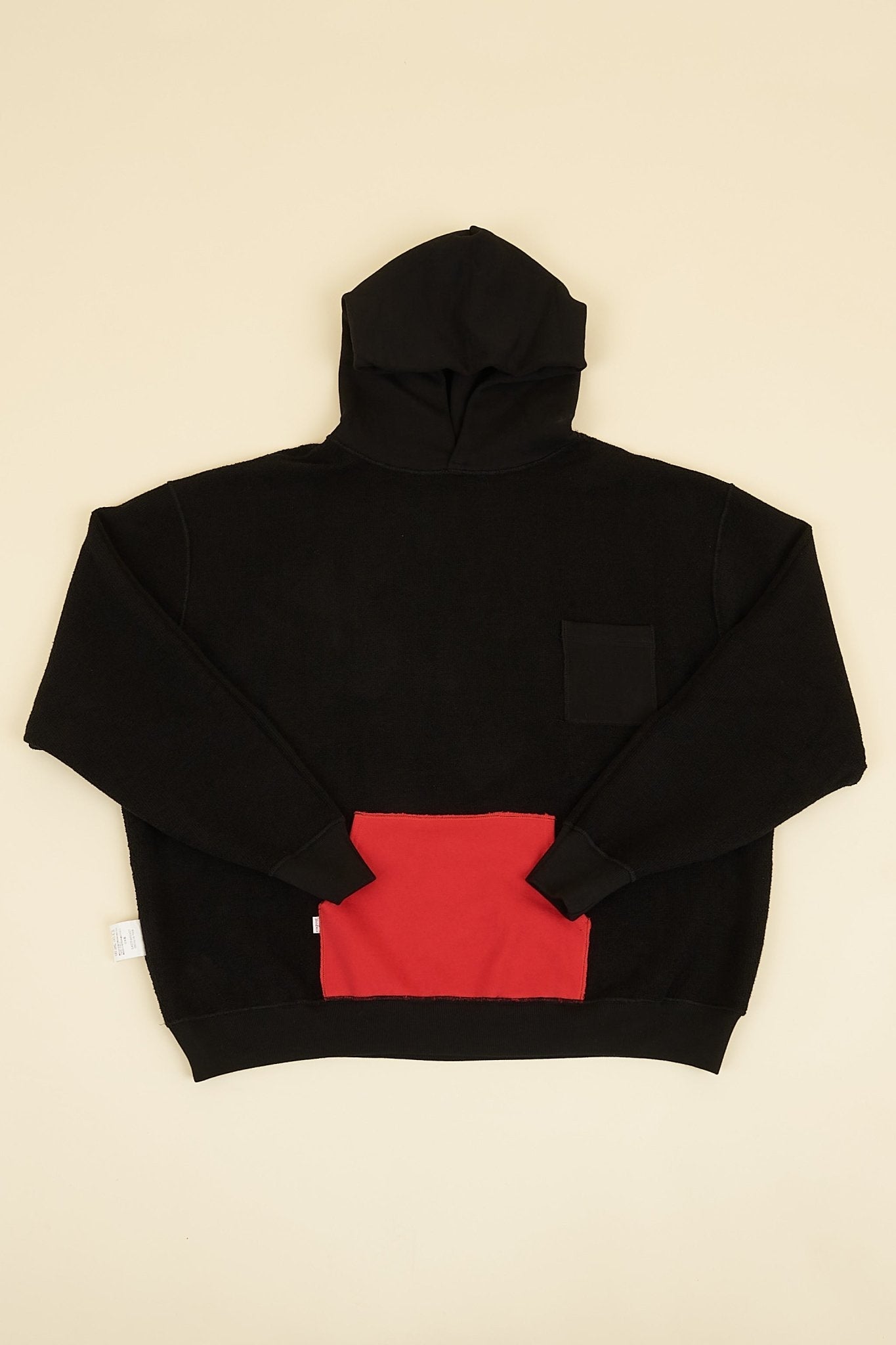 TENBOX Reversible Hooded Sweatshirt - Black / Red -Tenbox - URAHARA