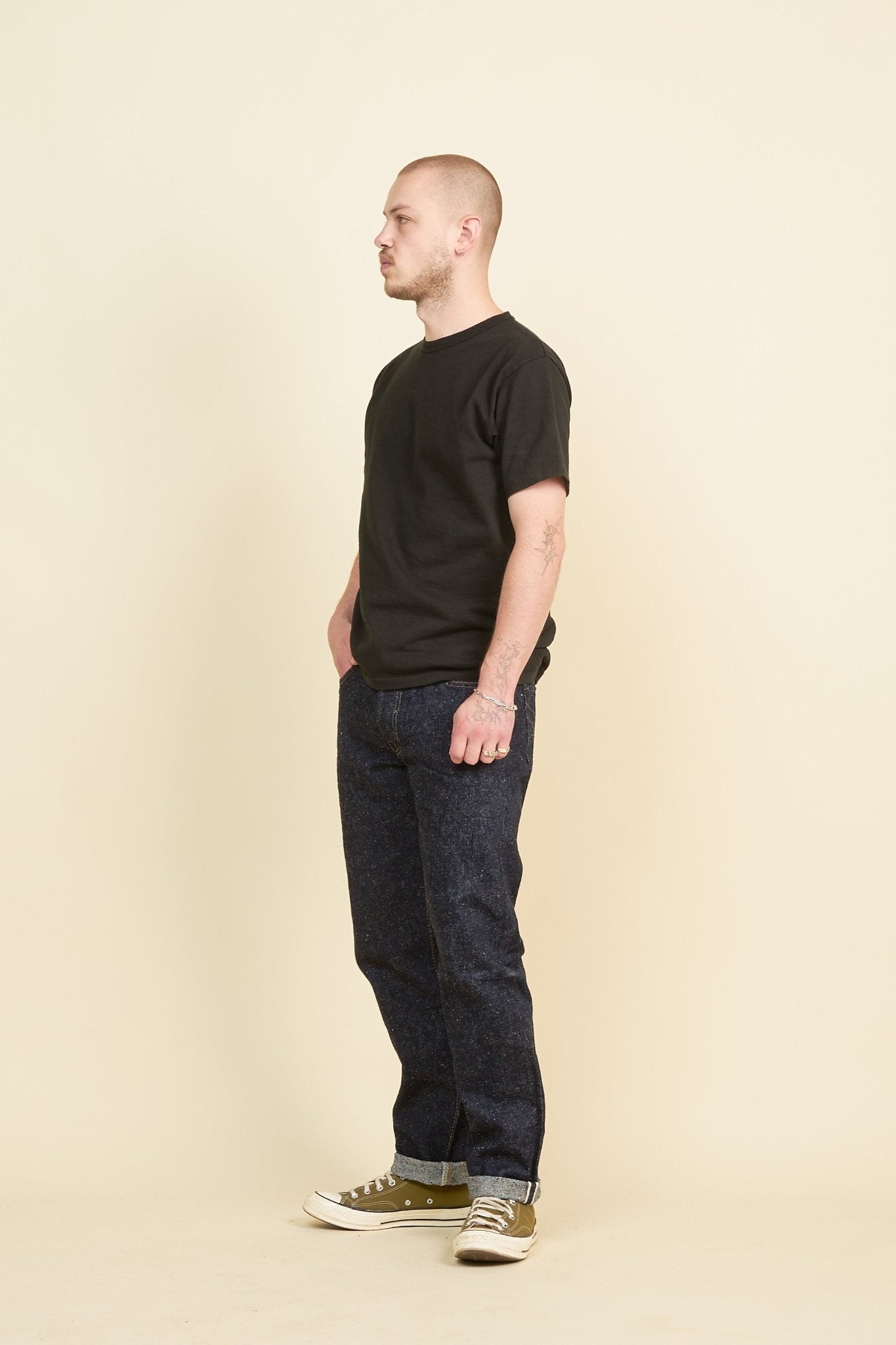 The Strike Gold "Keep Earth" Organic / Recycled Cotton Tapered Selvedge Jeans -The Strike Gold - URAHARA