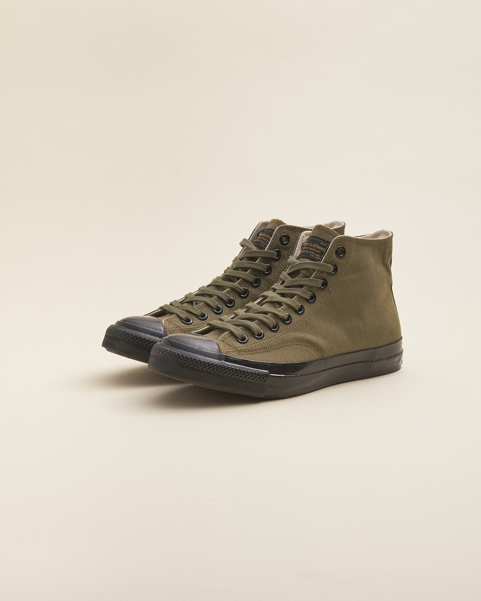 Trophy Clothing Hi-Top Mil Sneaker - Olive -Trophy Clothing - URAHARA