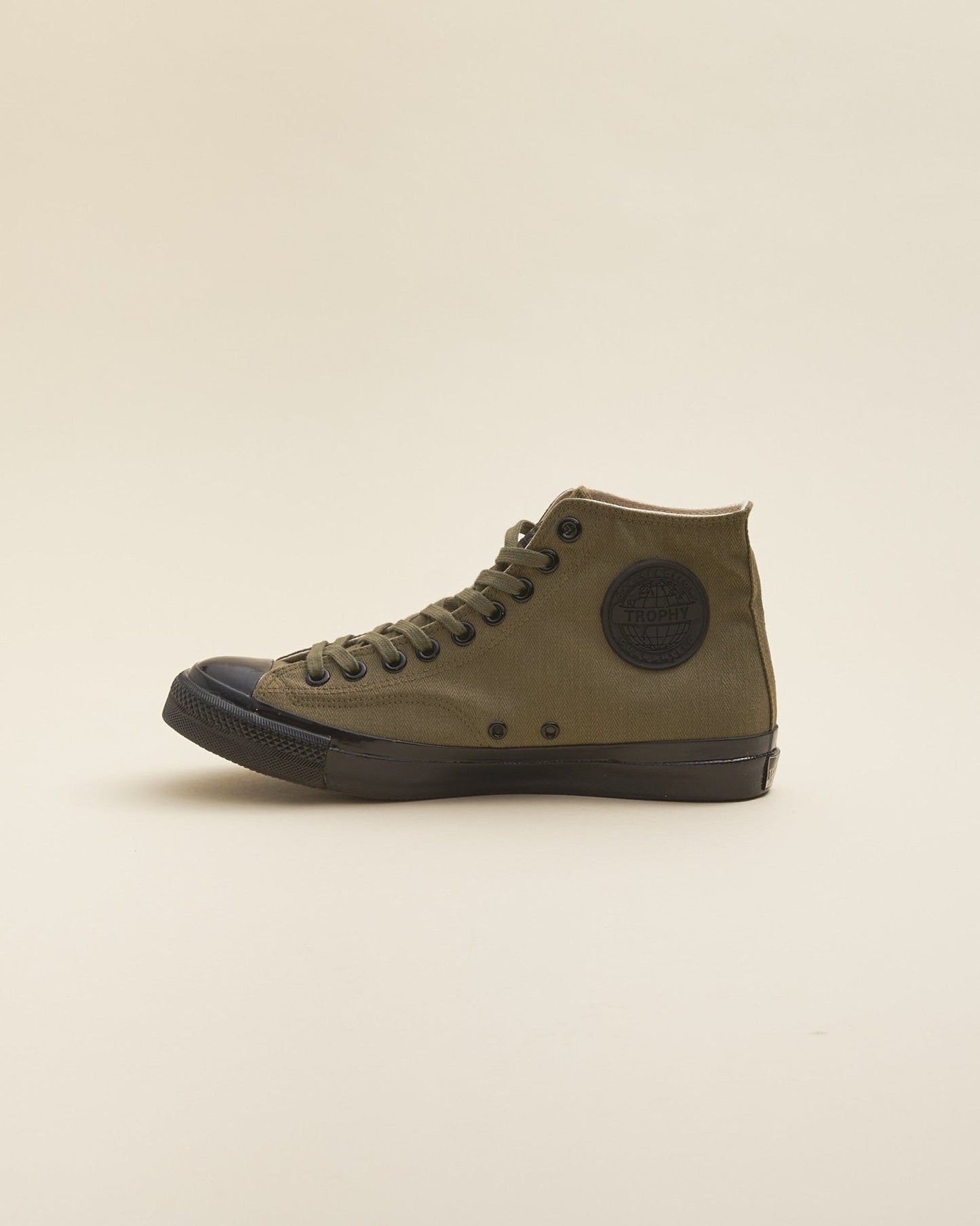 Trophy Clothing Hi-Top Mil Sneaker - Olive -Trophy Clothing - URAHARA