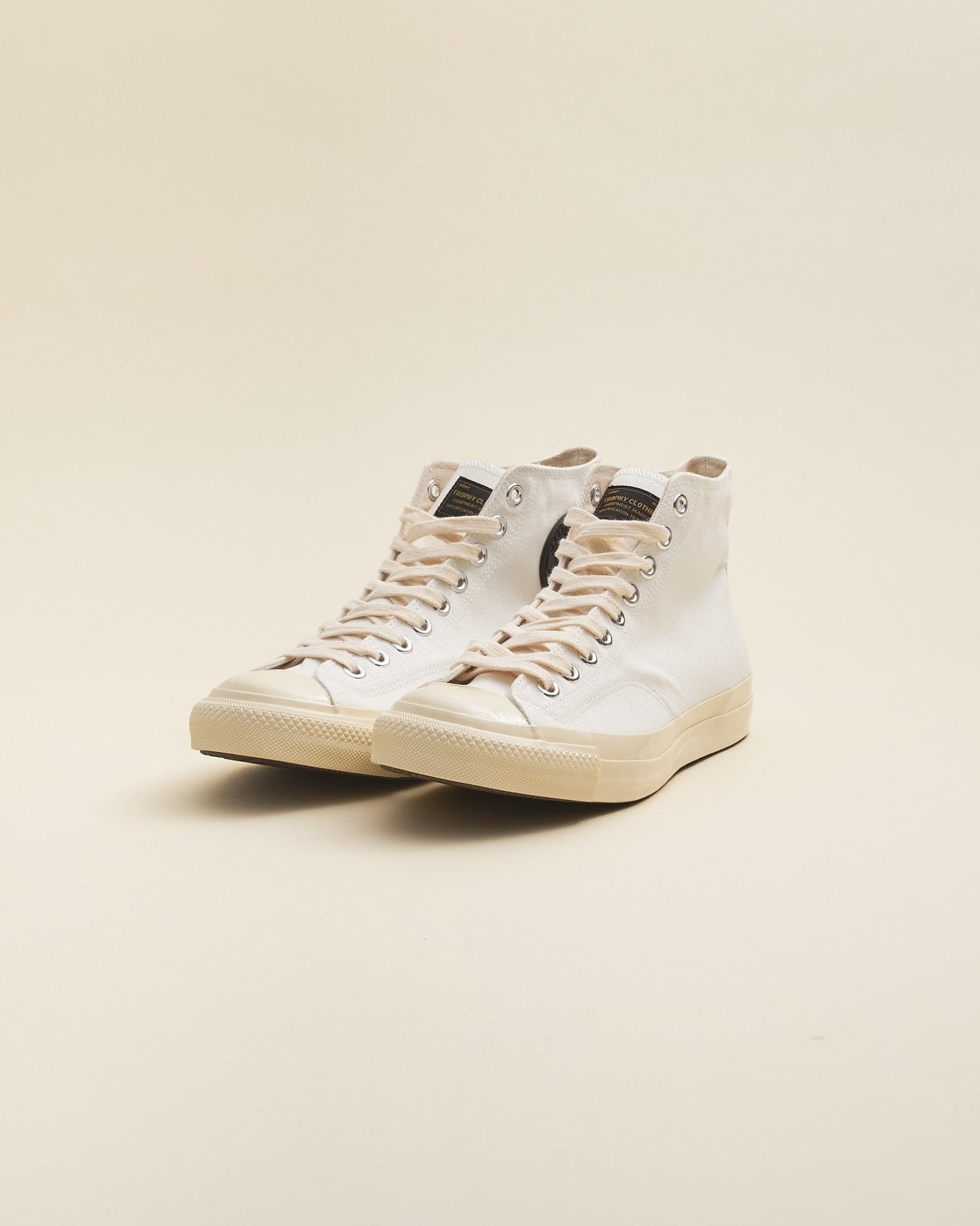 Trophy Clothing Hi-Top Mil Sneaker - White -Trophy Clothing - URAHARA