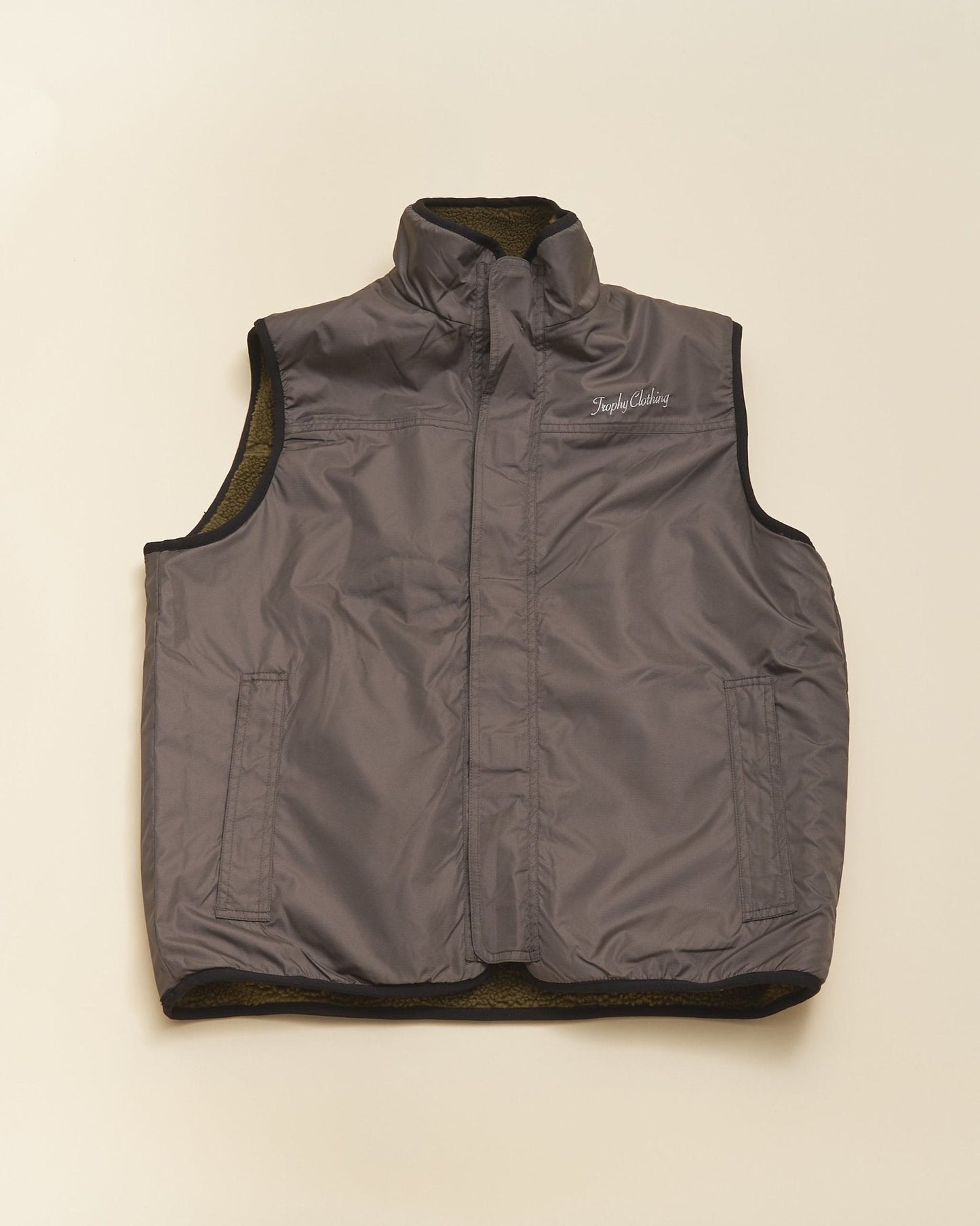 Trophy Clothing Reversible Mountain Vest - Olive/Charcoal -Trophy Clothing - URAHARA