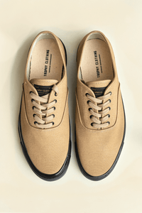 Trophy Mil Boat Shoes - Beige Black -Trophy Clothing - URAHARA