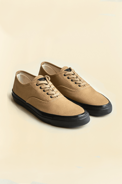 Trophy Mil Boat Shoes - Beige Black -Trophy Clothing - URAHARA