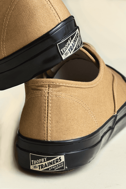 Trophy Mil Boat Shoes - Beige Black -Trophy Clothing - URAHARA