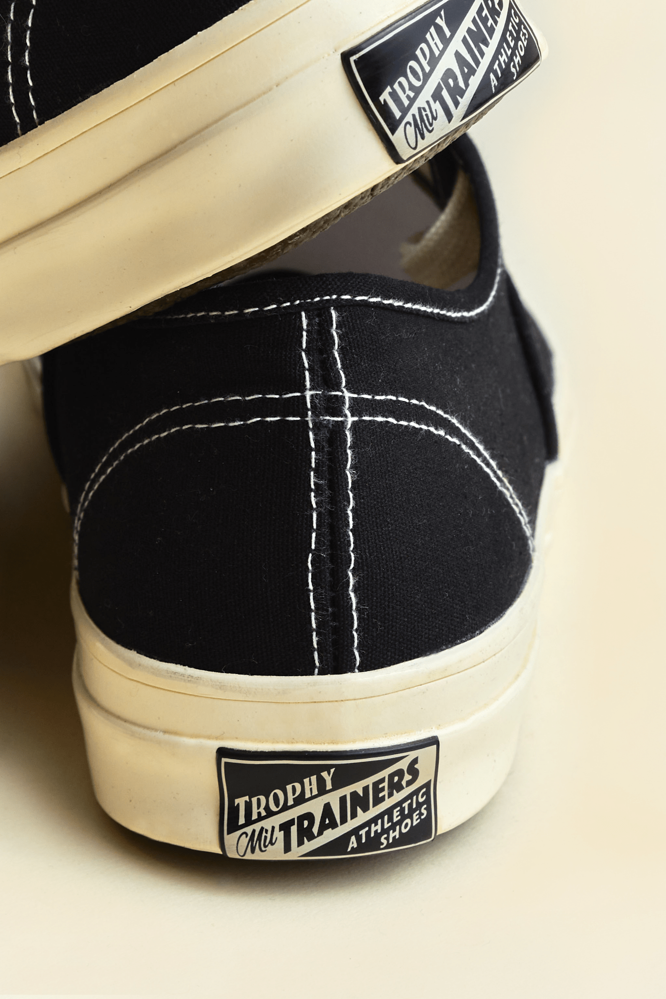 Trophy Mil Boat Shoes - Black×Cream -Trophy Clothing - URAHARA